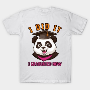 Panda I Graduated T-Shirt